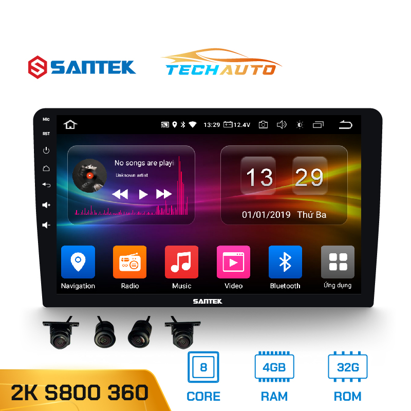Màn Hình Android Santek 2K S800 360