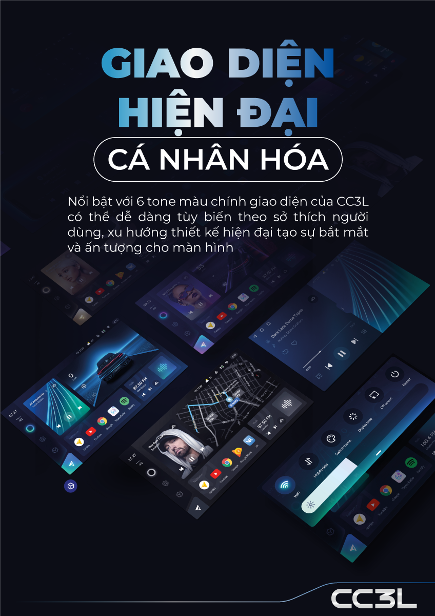 Giao diện CC3L được thiết kế theo phong cách hiện đại