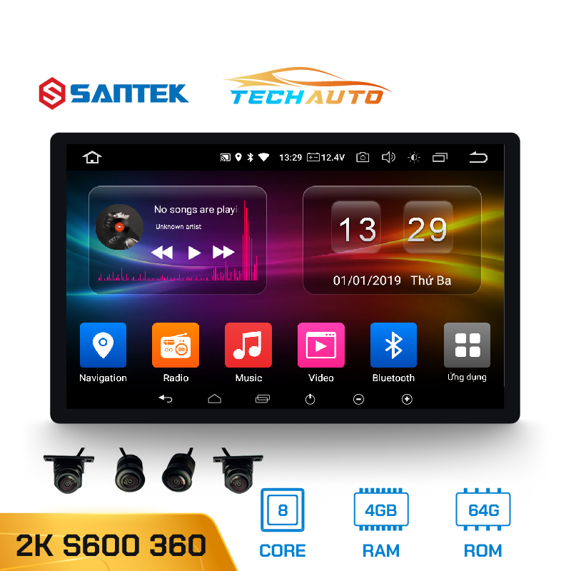 Màn Hình Android Santek 2K S600 360
