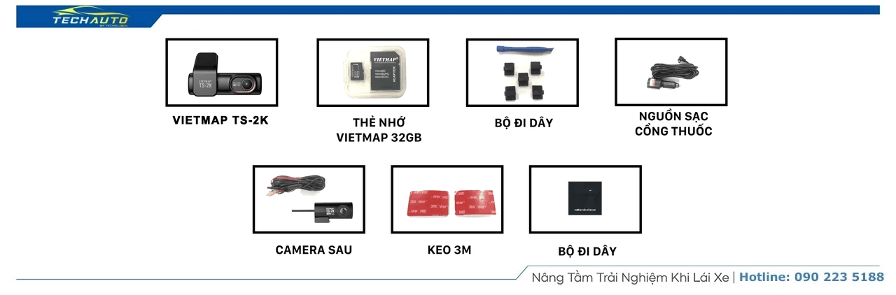 Fullbox bộ camera hành trình Vietmap TS-2K