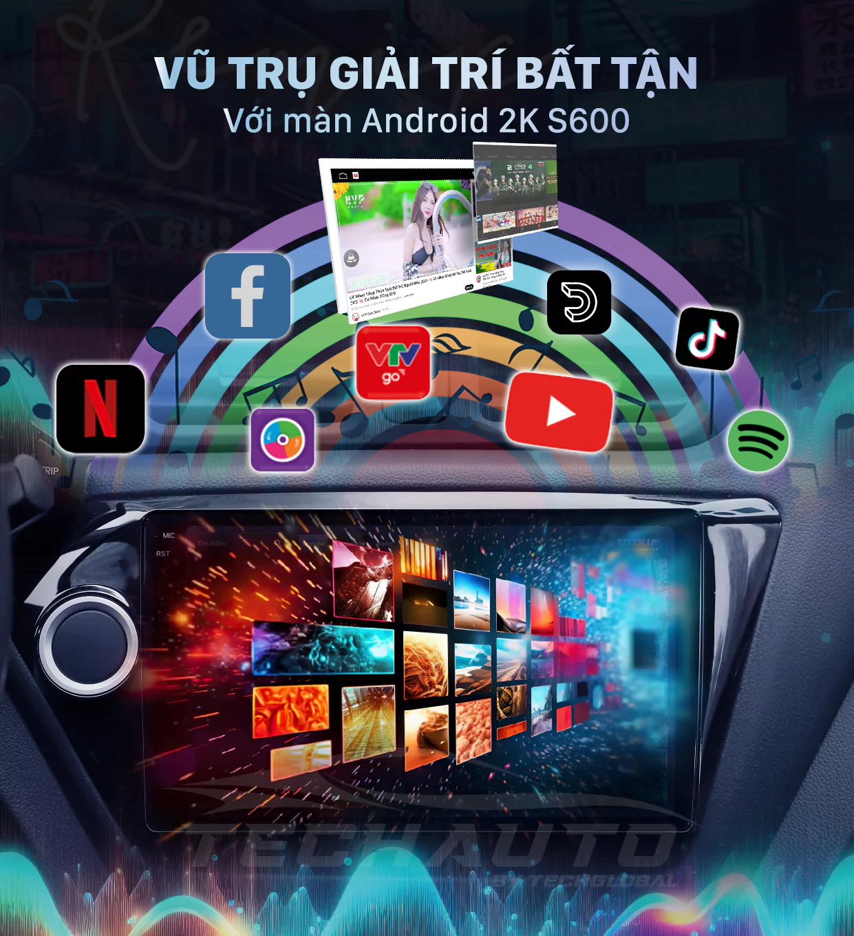 Santek S600 2K Giải Trí Bất Tận Hỗ Trợ Nhiều Định Dạng Nhạc, Video Và Chơi Game