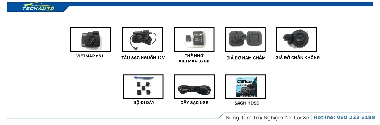 Mở hộp Vietmap C61 Pro có những gì?