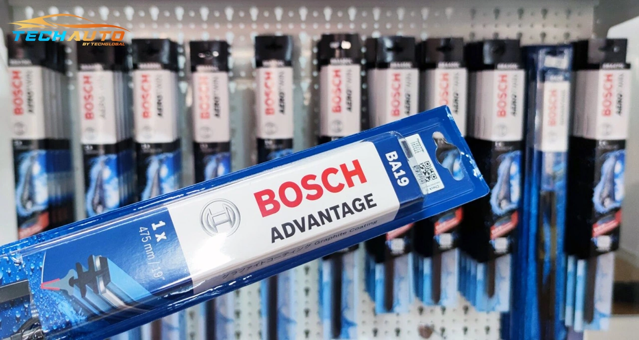 kích thước của thanh gạt mưa Bosch Advantage Xương Sắt