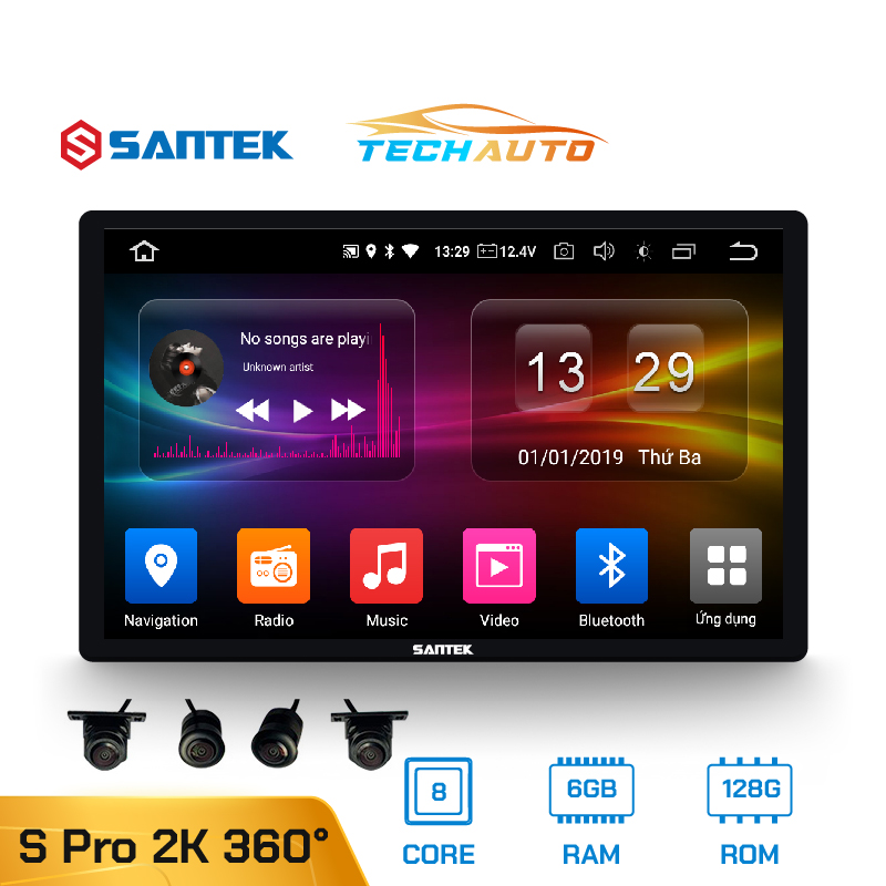 Màn Hình Android Santek S Pro 2K 360