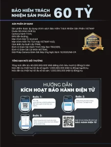 Sản phẩm được bảo hiểm trách nhiệm lên đến 60 tỷ