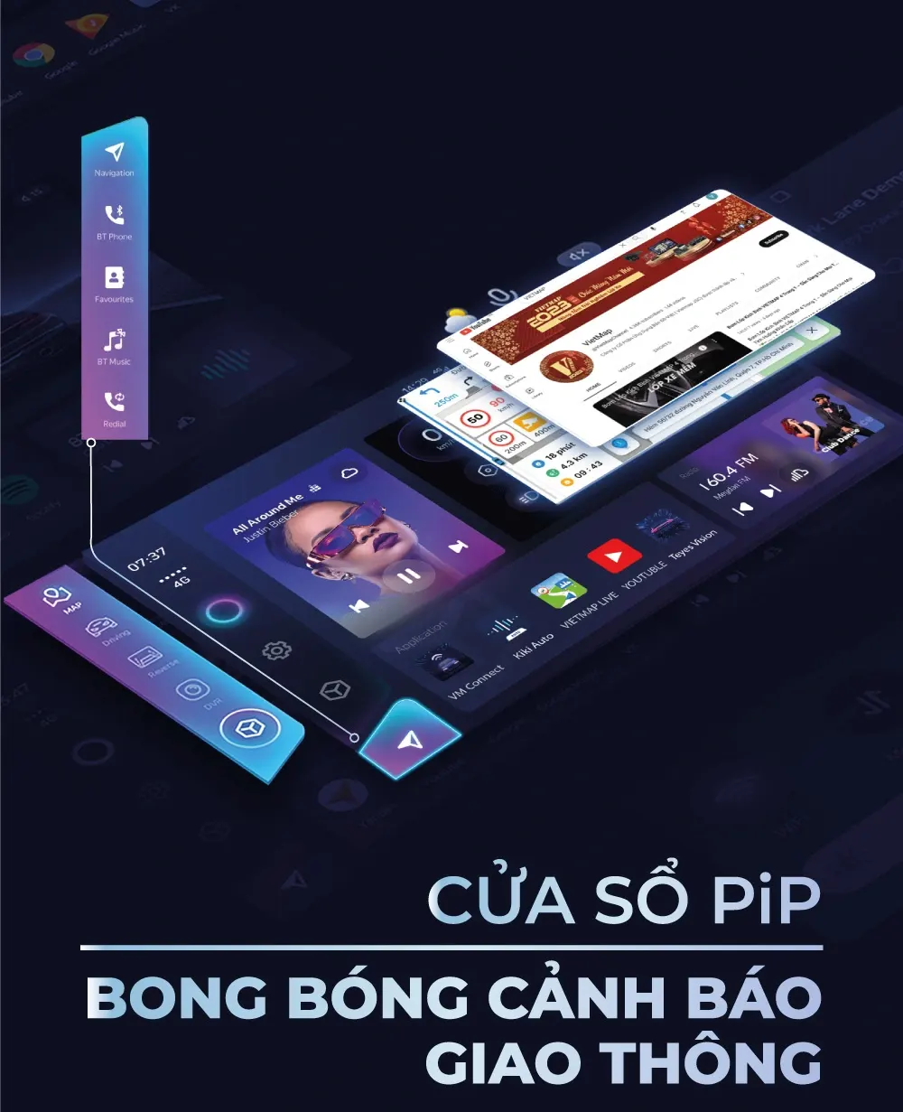 Màn Hình Android Teyes CC3 2K Dẫn đường thông minh