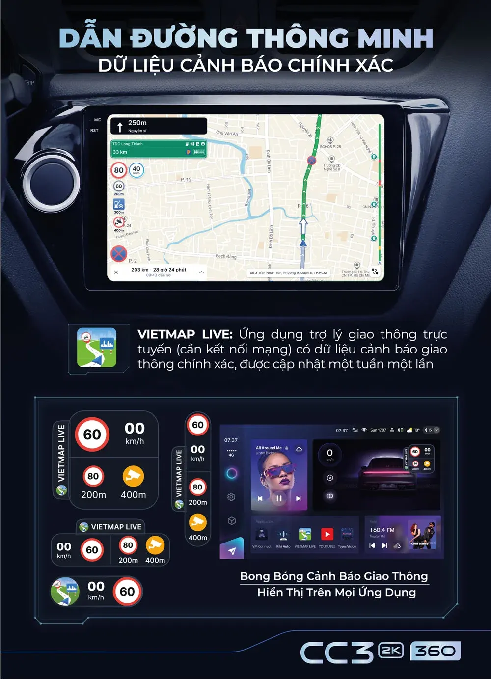 Màn Hình Android Teyes CC3 2K Cam360