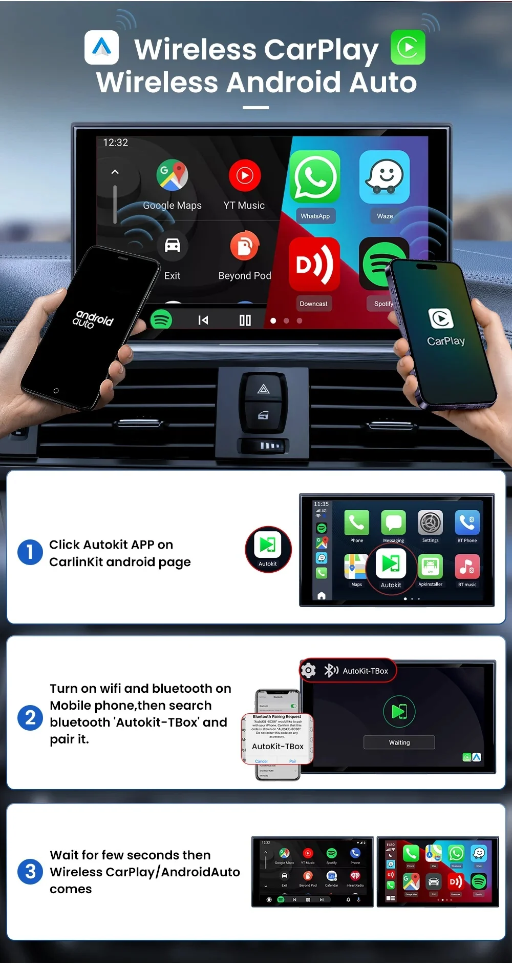 Ba Tính Năng Trong Một Trên Carlinkit Tbox Ambient SDM660