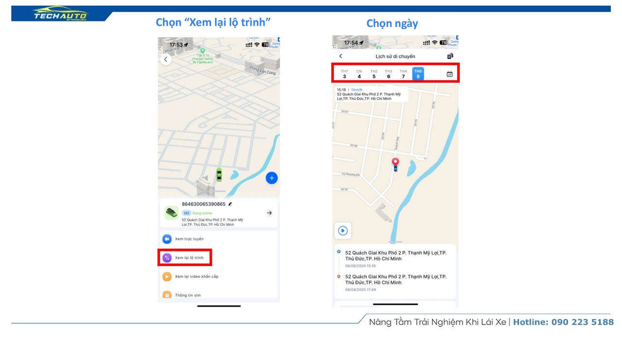 Xem Lại Hành Trình Di Chuyển